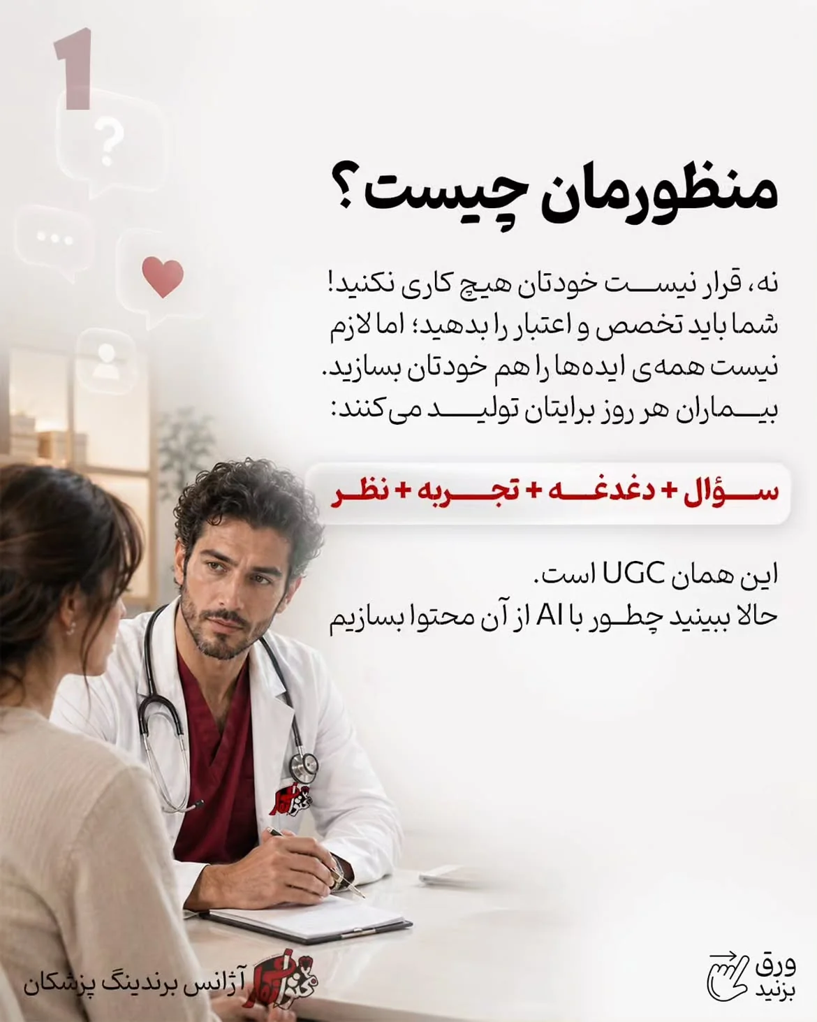 اسلاید توضیح ایده اصلی؛ سؤال، دغدغه، تجربه و نظر بیماران به‌عنوان ورودی ایده‌پردازی