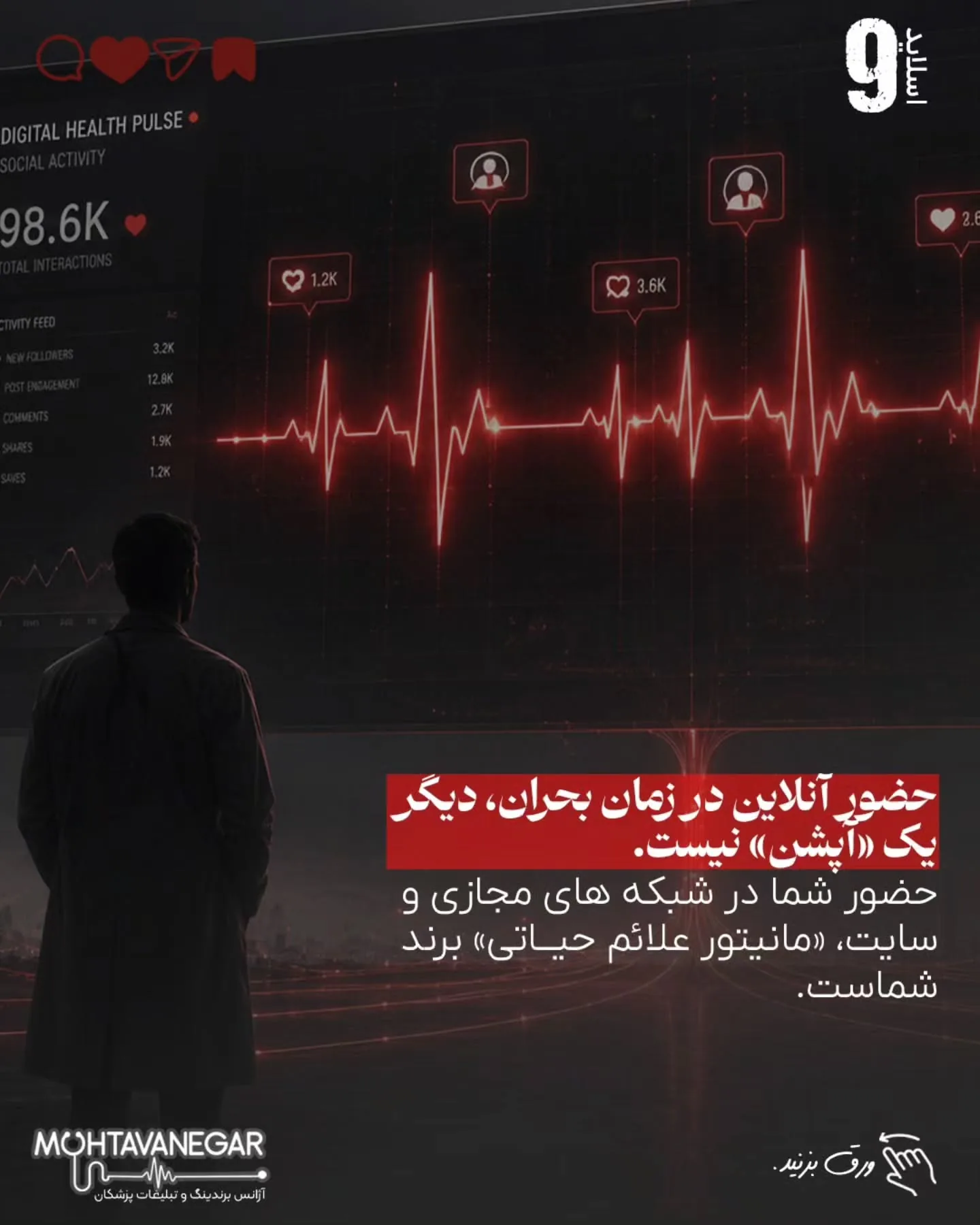 تیم محتوانگار با تمرکز بر برندینگ پزشکی کمک می‌کند پزشکان، کلینیک‌ها و مراکز درمانی در دوران رکود،…؛ اسلاید 10 از 14