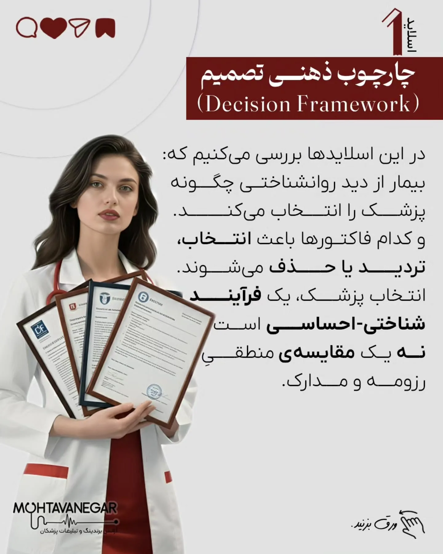 اگر هنوز فکر می‌کنید بیمار شما با مقایسه‌ی منطقی تخصص‌ها تصمیم می‌گیرد، لازم است نگاه‌تان را به…؛ اسلاید 2 از 12