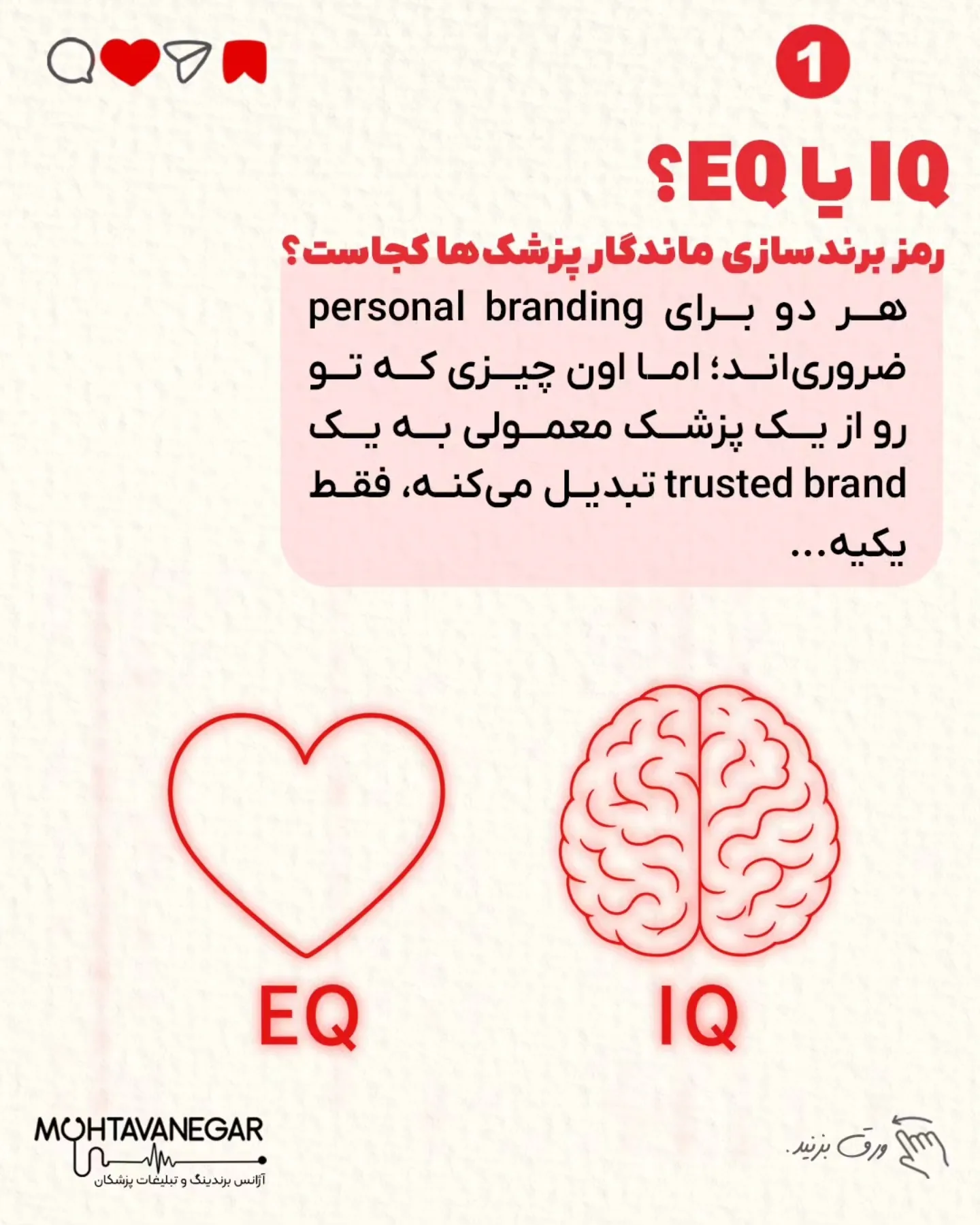 📌 اسلاید به اسلاید ثابت کردیم چرا EQ از IQ هم مهم‌تره برای برندینگ پزشکی حرفه‌ای؛ اسلاید 2 از 9