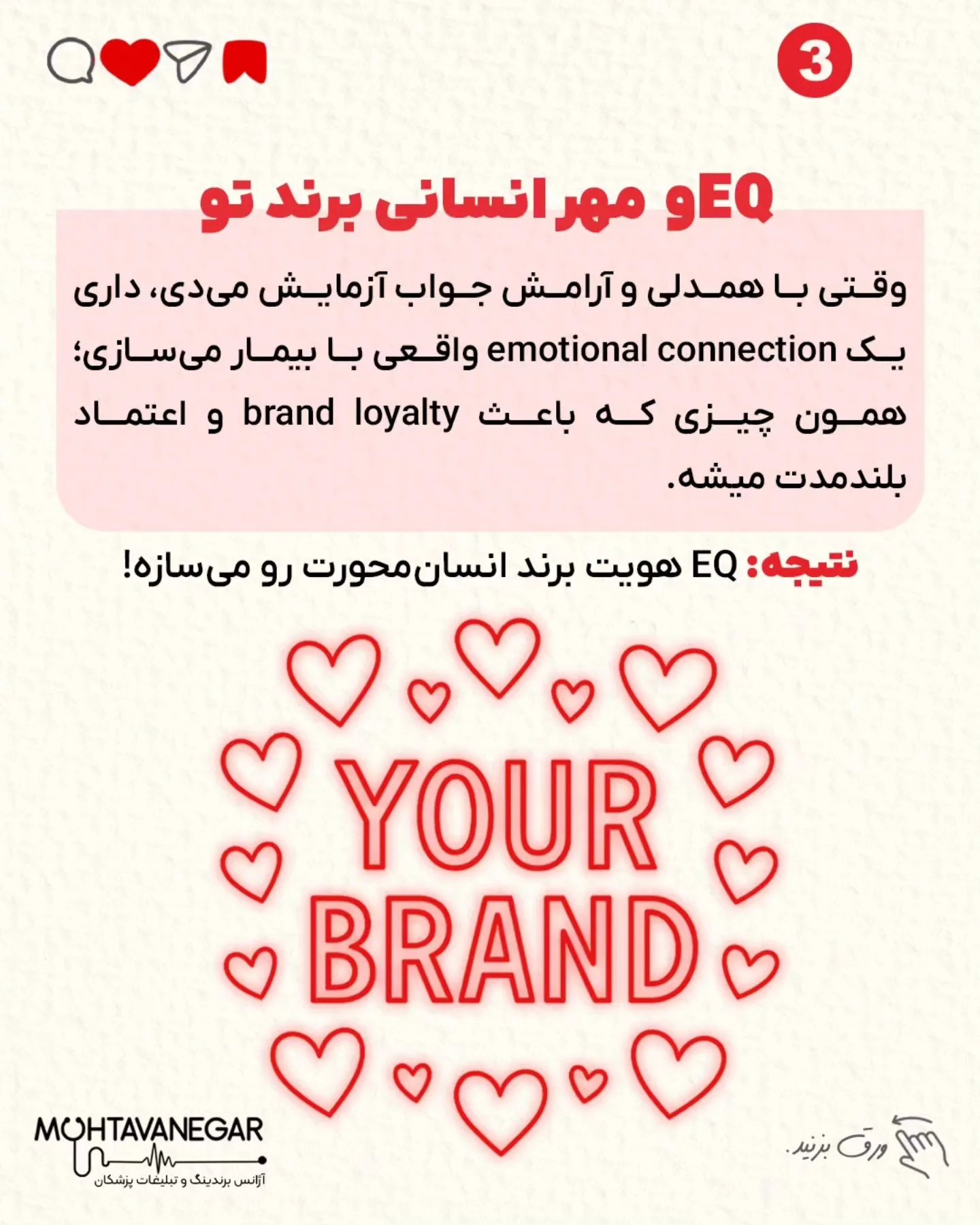 📌 اسلاید به اسلاید ثابت کردیم چرا EQ از IQ هم مهم‌تره برای برندینگ پزشکی حرفه‌ای؛ اسلاید 4 از 9