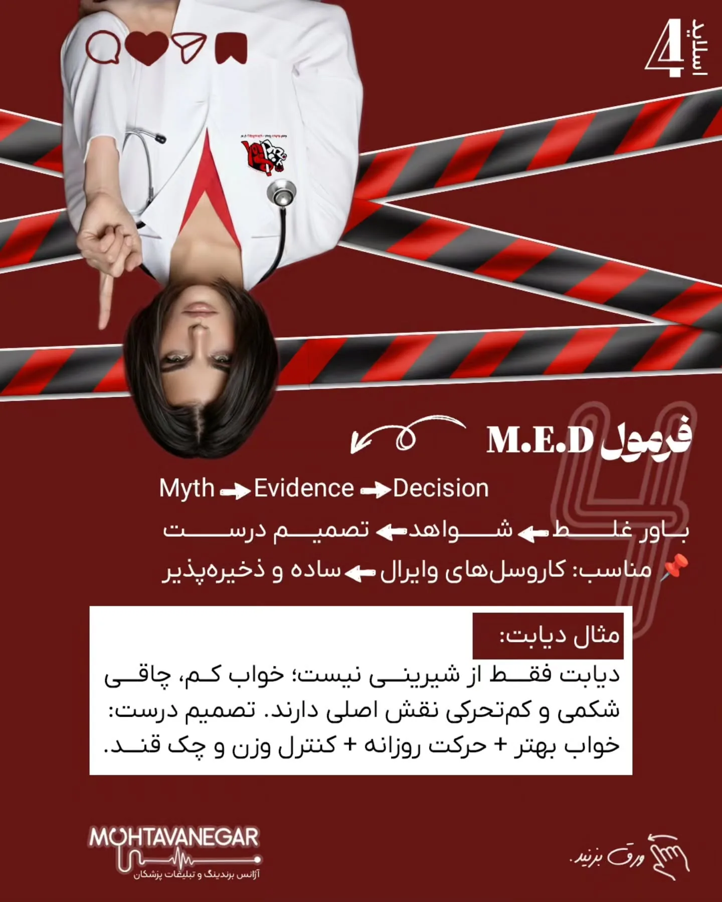 در دنیای امروز، آنچه شما را متمایز می‌کند برندینگ پزشکی است؛ یعنی اینکه چطور دانش‌تان را روایت…؛ اسلاید 5 از 12
